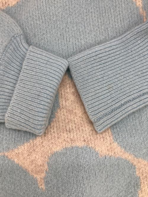 marimekko（マリメッコ）marimekko (マリメッコ) 花柄ニット ブルー サイズ:Sの古着・服飾アイテム