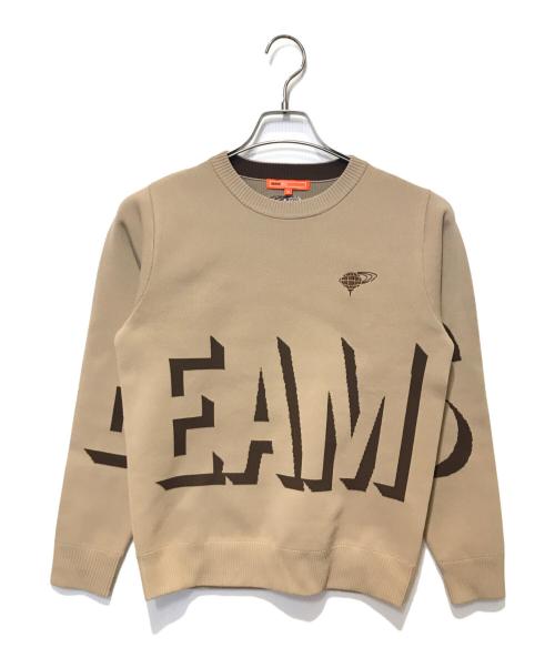 BEAMS GOLF（ビームスゴルフ）BEAMS GOLF (ビームスゴルフ) ビッグシャドーロゴニット ベージュ サイズ:Ｍの古着・服飾アイテム