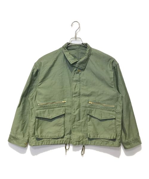 heliopole（エリオポール）heliopole (エリオポール) ミリタリーショートブルゾン グリーン サイズ:38の古着・服飾アイテム