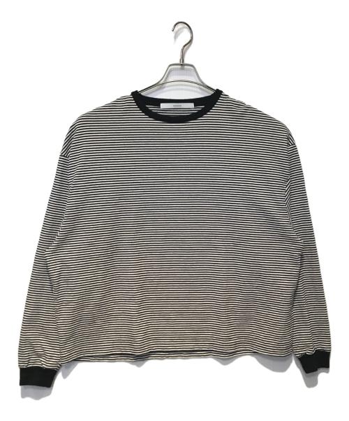 FRAMeWORK（フレームワーク）FRAMeWORK (フレームワーク) ミジンボーダーロンT ホワイト×ブラック サイズ:下記参照の古着・服飾アイテム