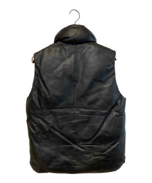 AVIREX（アヴィレックス）AVIREX (アヴィレックス) シープレザーダウンベスト ブラック サイズ:Mの古着・服飾アイテム