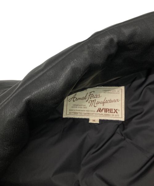 AVIREX（アヴィレックス）AVIREX (アヴィレックス) シープレザーダウンベスト ブラック サイズ:Mの古着・服飾アイテム