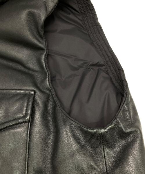 AVIREX（アヴィレックス）AVIREX (アヴィレックス) シープレザーダウンベスト ブラック サイズ:Mの古着・服飾アイテム