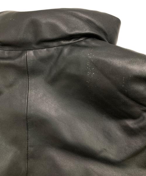 AVIREX（アヴィレックス）AVIREX (アヴィレックス) シープレザーダウンベスト ブラック サイズ:Mの古着・服飾アイテム