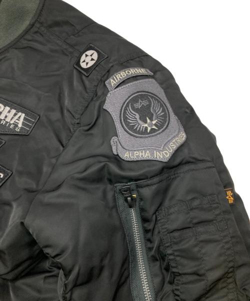 ALPHA（アルファ）ALPHA (アルファ) フルパッチ MA-1 ブラック サイズ:Sの古着・服飾アイテム