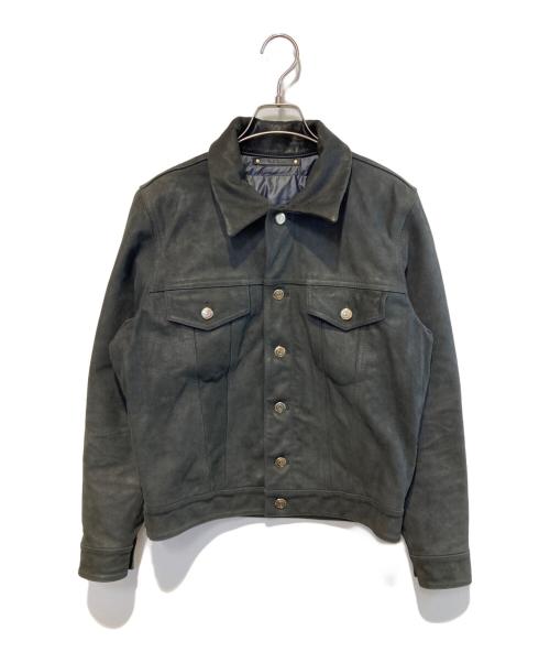 PAUL SMITH（ポールスミス）PAUL SMITH (ポールスミス) レザーダウントラッカージャケット ブラック サイズ:Sの古着・服飾アイテム