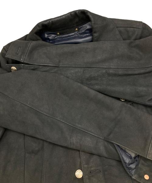 PAUL SMITH（ポールスミス）PAUL SMITH (ポールスミス) レザーダウントラッカージャケット ブラック サイズ:Sの古着・服飾アイテム