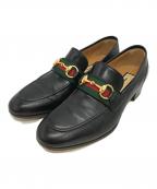 GUCCIグッチ）の古着「ホースビット シェリーライン ローファー」｜ブラック