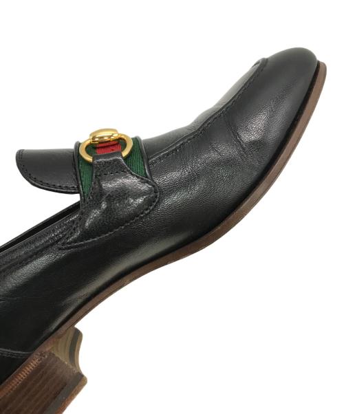 GUCCI（グッチ）GUCCI (グッチ) ホースビット シェリーライン ローファー ブラック サイズ:38 1/2（24.5cm相当）の古着・服飾アイテム