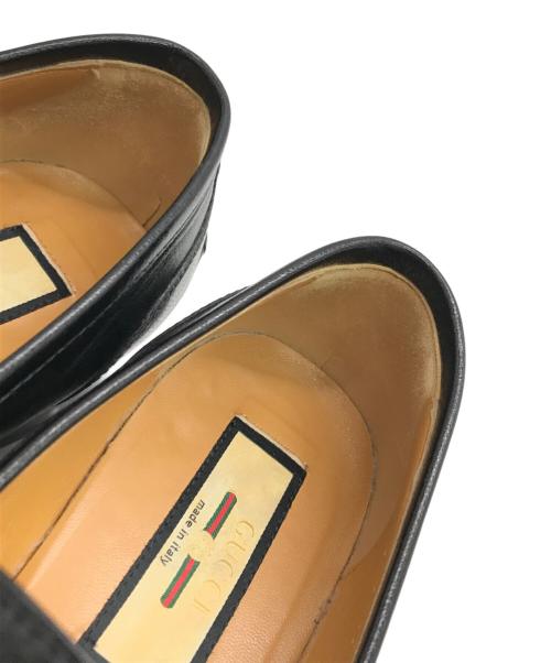 GUCCI（グッチ）GUCCI (グッチ) ホースビット シェリーライン ローファー ブラック サイズ:38 1/2（24.5cm相当）の古着・服飾アイテム