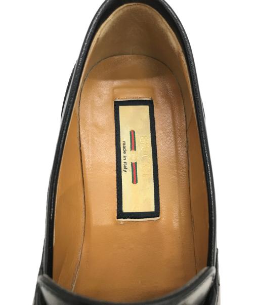 GUCCI（グッチ）GUCCI (グッチ) ホースビット シェリーライン ローファー ブラック サイズ:38 1/2（24.5cm相当）の古着・服飾アイテム