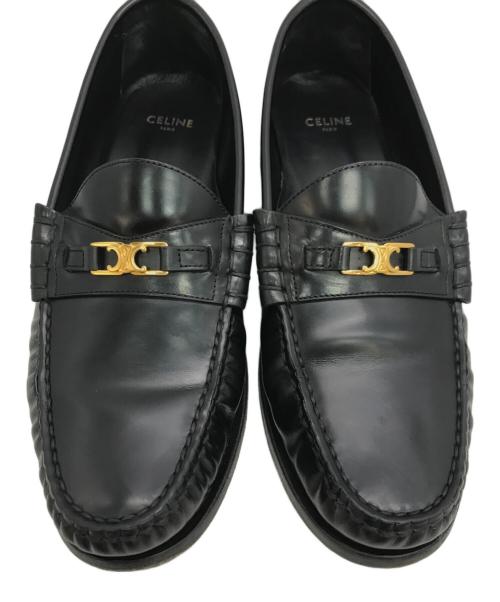 CELINE（セリーヌ）CELINE (セリーヌ) トリオンフビットローファー ブラック サイズ:38 1/2（24.5cm相当）の古着・服飾アイテム
