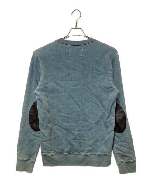 Maison Margiela（メゾンマルジェラ）Maison Margiela (メゾンマルジェラ) エルボーパッチデニムスウェット インディゴ サイズ:48（M相当）の古着・服飾アイテム