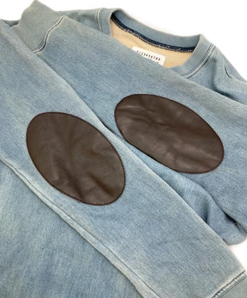 Maison Margiela（メゾンマルジェラ）Maison Margiela (メゾンマルジェラ) エルボーパッチデニムスウェット インディゴ サイズ:48（M相当）の古着・服飾アイテム