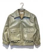 SLYスライ）の古着「FAUX LEATHER ZIP UP ブルゾン」｜グリーン
