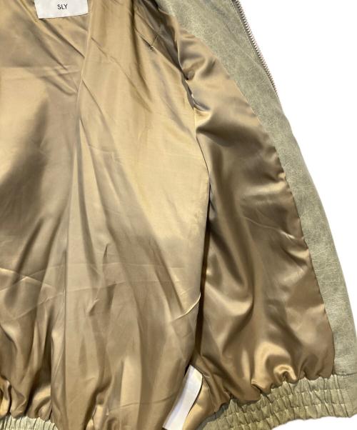SLY（スライ）SLY (スライ) FAUX LEATHER ZIP UP ブルゾン グリーン サイズ:FREEの古着・服飾アイテム