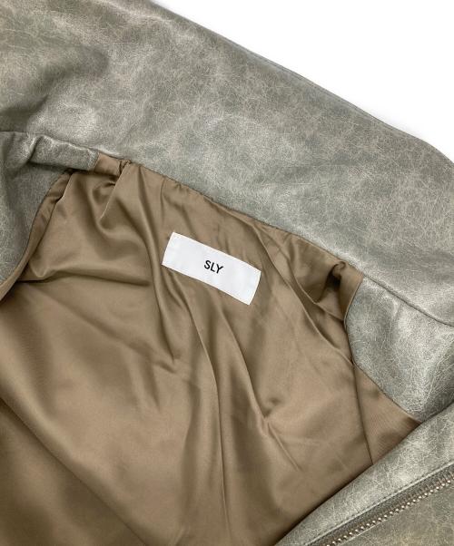 SLY（スライ）SLY (スライ) FAUX LEATHER ZIP UP ブルゾン グリーン サイズ:FREEの古着・服飾アイテム