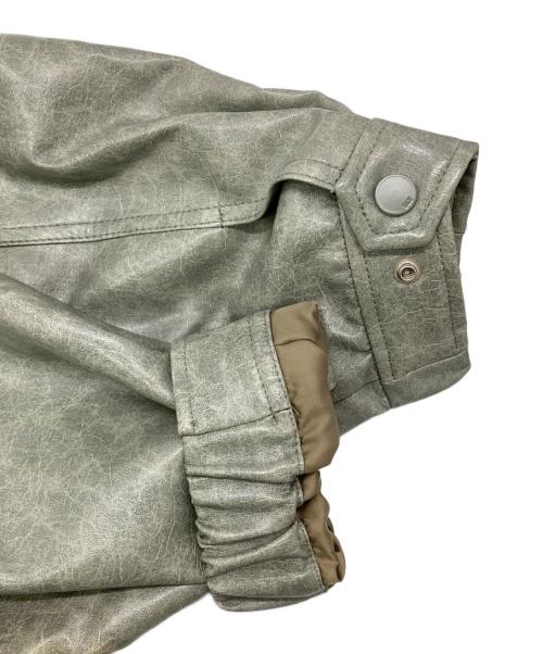 SLY（スライ）SLY (スライ) FAUX LEATHER ZIP UP ブルゾン グリーン サイズ:FREEの古着・服飾アイテム