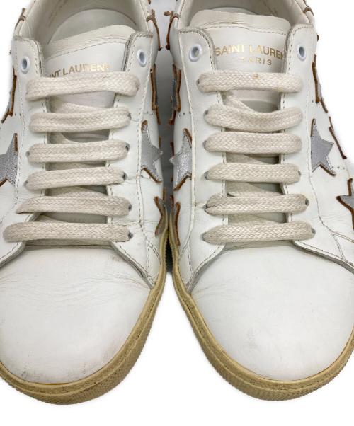 Saint Laurent Paris（サンローランパリ）Saint Laurent Paris (サンローランパリ) スターパッチローカットスニーカー ホワイト サイズ:36（23.0cm相当）の古着・服飾アイテム
