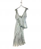 la belle etudeラベルエチュード）の古着「ヴィンテージライクアシンメトリーランジェリーキャミトップス」｜ミント