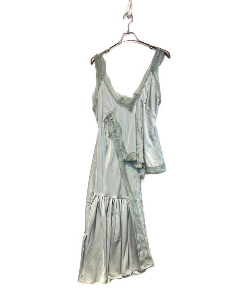 la belle etude（ラベルエチュード）la belle etude (ラベルエチュード) ヴィンテージライクアシンメトリーランジェリーキャミトップス ミント サイズ:Freeの古着・服飾アイテム