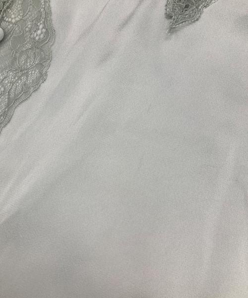 la belle etude（ラベルエチュード）la belle etude (ラベルエチュード) ヴィンテージライクアシンメトリーランジェリーキャミトップス ミント サイズ:Freeの古着・服飾アイテム