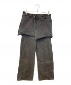 RAY BEAMSレイ ビームス）の古着「デニム スカート セット パンツ」｜ブラック