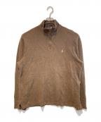 POLO RALPH LAURENポロ・ラルフローレン）の古着「ハーフジップスウェット」｜ブラウン