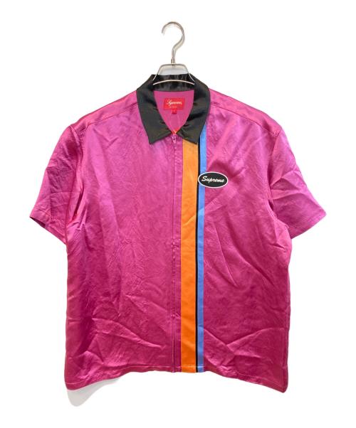 SUPREME（シュプリーム）SUPREME (シュプリーム) サテンジップアップワークシャツ ピンク サイズ:Ｌの古着・服飾アイテム