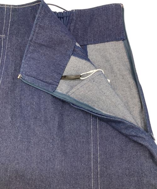 LAGUNA MOON（ラグナムーン）LAGUNA MOON (ラグナムーン) レースアッププリーツタイトデニムスカート インディゴ サイズ:Ｓ 未使用品の古着・服飾アイテム