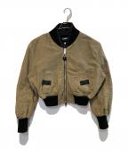 DIESELディーゼル）の古着「バックジップボンバージャケット」｜オリーブ