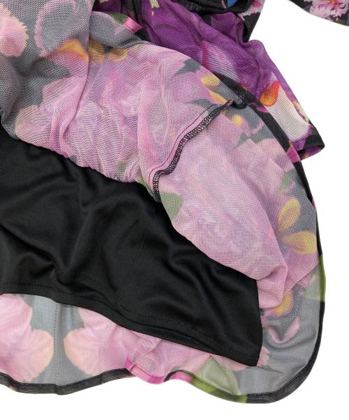 Desigual（デシグアル）Desigual (デシグアル) フラワープリントメッシュリボンワンピース マルチカラー サイズ:Ｌ 未使用品の古着・服飾アイテム