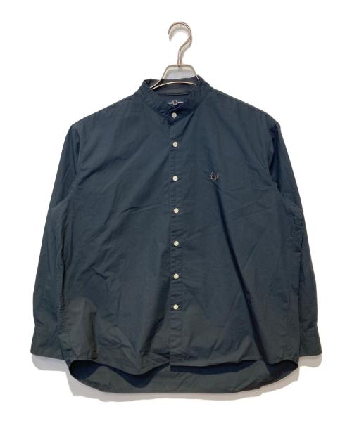 FRED PERRY（フレッドペリー）FRED PERRY (フレッドペリー) スタンドカラーシャツ ネイビー サイズ:Ｍの古着・服飾アイテム