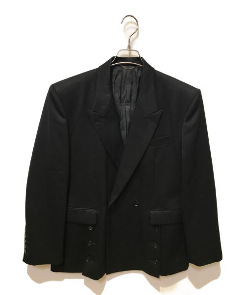 JOHN LAWRENCE SULLIVAN（ジョン ローレンス サリバン）JOHN LAWRENCE SULLIVAN (ジョン ローレンス サリバン) フロント サイド ダブル ジャケット ブラック サイズ:46の古着・服飾アイテム
