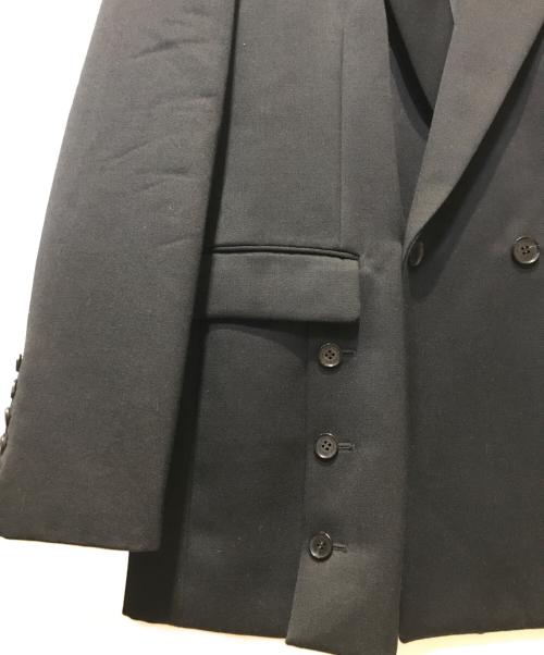 JOHN LAWRENCE SULLIVAN（ジョン ローレンス サリバン）JOHN LAWRENCE SULLIVAN (ジョン ローレンス サリバン) フロント サイド ダブル ジャケット ブラック サイズ:46の古着・服飾アイテム