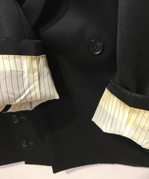 JOHN LAWRENCE SULLIVAN（ジョン ローレンス サリバン）JOHN LAWRENCE SULLIVAN (ジョン ローレンス サリバン) フロント サイド ダブル ジャケット ブラック サイズ:46の古着・服飾アイテム