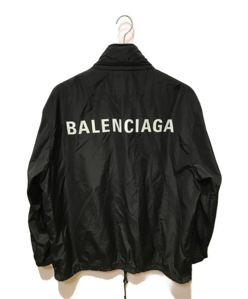 BALENCIAGA（バレンシアガ）BALENCIAGA (バレンシアガ) バックロゴプリントナイロンブルゾン ブラック サイズ:46の古着・服飾アイテム