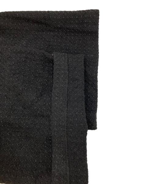 CAMPHOR WOOD（カンファーウッド）CAMPHOR WOOD (カンファーウッド) 1タックスーパーバギーツイードスラックス ブラック サイズ:Mの古着・服飾アイテム