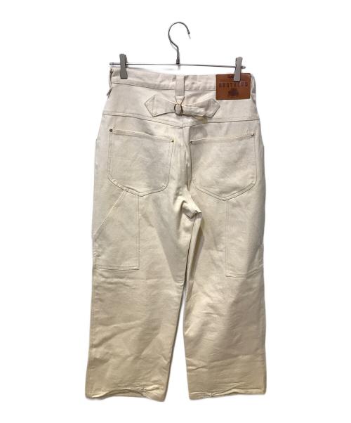 Ballsy.Brothers（ボールジーブラザーズ）BALLSY.BROTHERS (ボールジーブラザーズ) ウエスタンショートリジットワイドタックデニムパンツ ホワイト サイズ:Mの古着・服飾アイテム