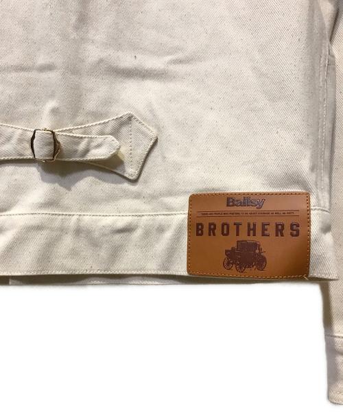 Ballsy.Brothers（ボールジーブラザーズ）BALLSY.BROTHERS (ボールジーブラザーズ) ウエスタンショートリジットデニムジャケット ホワイト サイズ:Lの古着・服飾アイテム