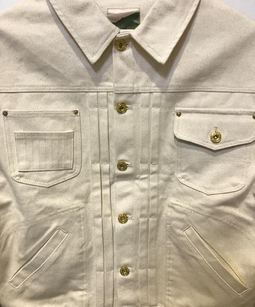 Ballsy.Brothers（ボールジーブラザーズ）BALLSY.BROTHERS (ボールジーブラザーズ) ウエスタンショートリジットデニムジャケット ホワイト サイズ:Lの古着・服飾アイテム