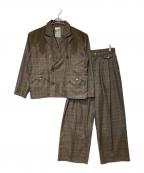 Ballsy.Brothersボールジーブラザーズ）の古着「ウエスタンチェックセットアップ」｜ブラウン