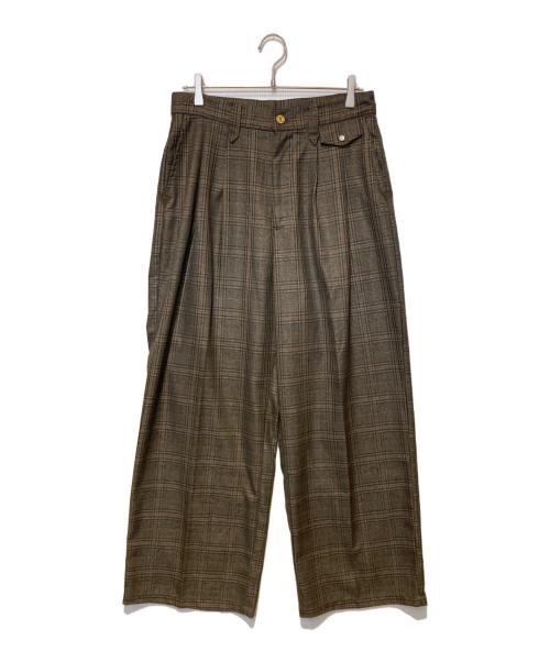 Ballsy.Brothers（ボールジーブラザーズ）Ballsy.Brothers (ボールジーブラザーズ) ウエスタンチェックセットアップ ブラウン サイズ:Ｌの古着・服飾アイテム