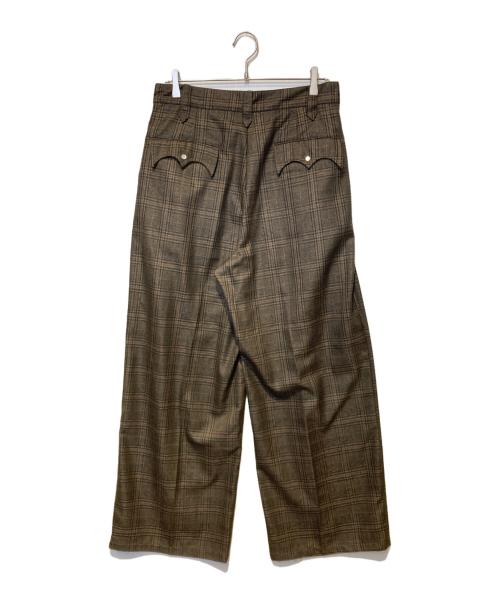 Ballsy.Brothers（ボールジーブラザーズ）Ballsy.Brothers (ボールジーブラザーズ) ウエスタンチェックセットアップ ブラウン サイズ:Ｌの古着・服飾アイテム