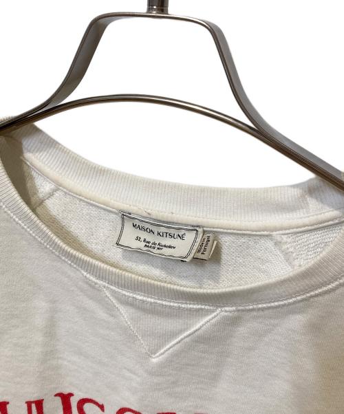 maison kitsune（メゾンキツネ）maison kitsune (メゾンキツネ) ロゴスウェット ホワイト サイズ:Ｓの古着・服飾アイテム