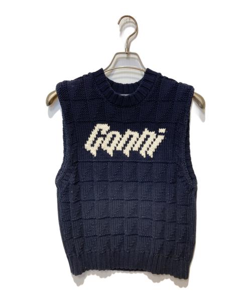 GANNI（ガニー）GANNI (ガニー) ニットベスト ネイビー サイズ:Ｓの古着・服飾アイテム