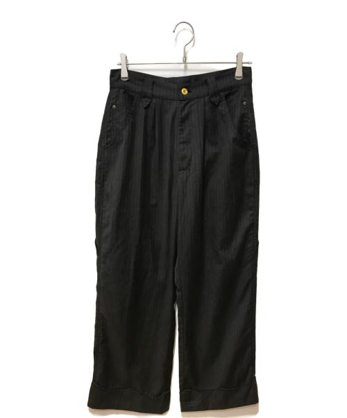 Ballsy.Brothers（ボールジーブラザーズ）BALLSY.BROTHERS (ボールジーブラザーズ) ウエスタンストライプペインターパンツ ブラック サイズ:Mの古着・服飾アイテム