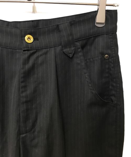 Ballsy.Brothers（ボールジーブラザーズ）BALLSY.BROTHERS (ボールジーブラザーズ) ウエスタンストライプペインターパンツ ブラック サイズ:Mの古着・服飾アイテム