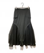 UN3D.アンスリード）の古着「LAYERED LIKE FLARE SK」｜ブラック