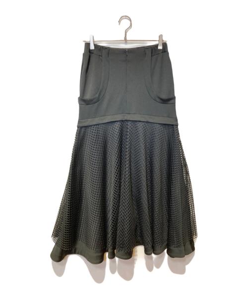 UN3D.（アンスリード）UN3D. (アンスリード) LAYERED LIKE FLARE SK ブラック サイズ:38の古着・服飾アイテム